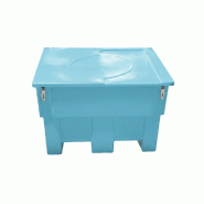 PLAST'UP ROTOMOULAGE Coffre de rangement 300l + grenouillères - BLEUPASTEL - bleu 0637962082791