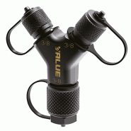 Raccord d'évacuation et de transfert rapide 3/8"-3/8"-3/8" - Rapid Y