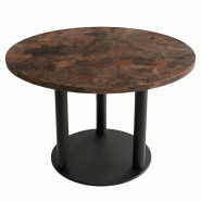 Table de restaurant intérieur rusty diamètre 110 cm avec le pied jason - tigaone - 3701680324390