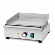 VERTES Plancha électrique 1400 W en acier inoxydable Surface de cuisson lisse 32 x 26 cm, thermostat, température 50-300 °C, bac de récupération_0