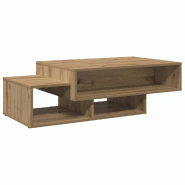 VidaXL Table basse chêne artisanal 105x55x32 cm bois d'ingénierie Modèle Étoile Chic - 856671