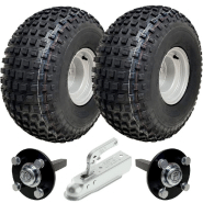 22x11.00-8 Knobby ATV Quad Trailer Kit, 6ply Wheels, 40x40mm Axles, Hitch 612kgs 22x11.00-8 Knobby ATV Quad Trailer Kit, 6ply Wheels, 40x40mm Axles, Hitch 612kgs