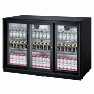 Arrière-bar réfrigéré 3 portes coulissantes 320 L - noir LG-320S Arrière-bar réfrigéré 3 portes coulissantes 320 L - noir LG-320S