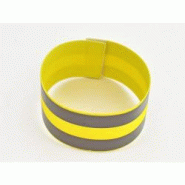 Brassard réfléchissant - Référence : brarefl - Polyester tissé 360 x 49 mm - 2 bandes réfléchissantes de 15mm