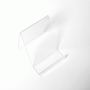 Chevalet multifonction L8xP10.4xH12cm - EP 4mm - embase de 3cm - transparent