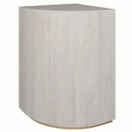 Comptoir angle arrondi 90 degrés - P60xH93,8cm - stratifié travertin champagne