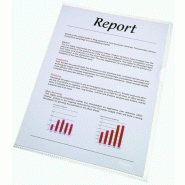 Esselte Boîte de 100 pochettes coins, en PVC grainé 200µ, incolore - 3034154201041