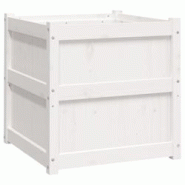 Helloshop26 - Jardinière bac lit surélevé plantes fleurs terrasse jardin 60 x 60 x 60 cm bois de pin massif blanc 02_0037723 - 3000214276533 Helloshop26 - Jardinière bac lit surélevé plantes fleurs terrasse jardin 60 x 60 x 60 cm bois de pin massif blanc 02_0037723 - 3000214276533