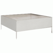 Helloshop26 - Jardinière bac lit surélevé plantes fleurs terrasse jardin de jardin 100 x 100 x 25 cm acier inoxydable Argent 02_0039268 - 300021845 Helloshop26 - Jardinière bac lit surélevé plantes fleurs terrasse jardin de jardin 100 x 100 x 25 cm acier inoxydable Argent 02_0039268 - 300021845