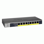 NETGEAR GS108PP Non-géré Gigabit Ethernet (10/100/1000) Connexion Ethernet, supportant l'alimentatio