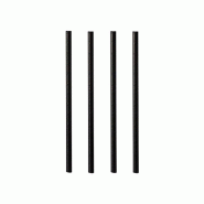 Papstar 500 pailles à cocktail en papier, Ø 7 mm · 10 cm, noires - noir papier 87982