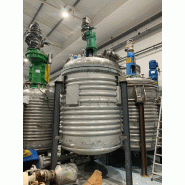 Réacteur aguilar et salles en acier inoxydable 4000 litres avec agitation, bobine et demi tige d'occasion - référence : c6163