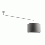 ROSSINI ILLUMINAZIONE Plafonnier Vivien Blanc Avec Abat-Jour Anthracite 48Cm - Plafonnier E27, Classe I, Ip20, Structure En Métal Peint - Groupe Ross