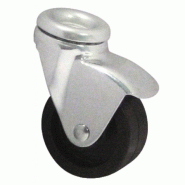 Roulette pivotante polypropylène fixation à œil charges légères, diamètre 43 mm, charge 25 kg, type 1010 poo