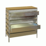 SimonRack Établi d’atelier avec tiroirs, 910x610 mm, 6 tiroirs, Charge 600 kg, Galvanisé - BT-5 - argenté métal 8435104932889