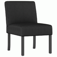 VidaXL Fauteuil sans accoudoirs noir tissu Modèle Vega Smart Plus - 352459
