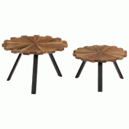 VidaXL Tables basses 2 pcs Bois de récupération massif Modèle Atlas Master Élite Plus - 247933XL