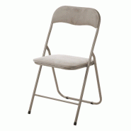 WellHome - Chaise pliante en velours 40x38cm en couleur beige - beige WH17428