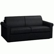 CANAPÉ LIT 2-3 PLACES ROMANTICO CONVERTIBLE EXPRESS 120*197*16CM POLYURÉTHANE NOIR