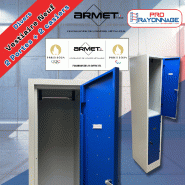 Casier penderie - 2 compartiments - Armet France - Configurable Casier penderie - 2 compartiments - Armet France - Configurable