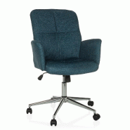 Chaise de bureau / chaise pivotante / chaise coque SOLAO 400 tissu beige hjh OFFICE - bleu polyester 621987