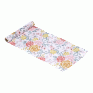 Chemin de table Tarlatane smooth flowers 28cm x 3m