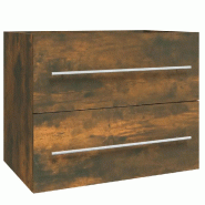 Helloshop26 - Armoire de lavabo en bois d'ingénierie design moderne 60 x 38,5 x 48 cm espace de rangement pratique en bois 02_0048228 - Bois massif 3