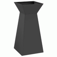 Helloshop26 - Jardinière pilier extérieur durable design contemporain 35 x 35 x 73 cm en matériaux noir 02_0052396 - noir 3000237395914