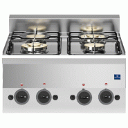Plan de cuisson à gaz, 4 brûleurs 600x600x300 mm - VIRTUS - 4068875003485