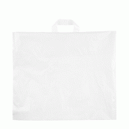 Sac plastique fond cartonné 32x22x30cm - par 25 - renforcé et résistant à la charge