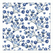 Serviettes, 3 plis pliage ¼ 33 cm x 33 cm "Blueberry" (200 unités) PAPSTAR - bleu papier 88353