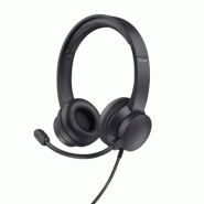 Trust HS-201 Casque Avec fil Arceau Bureau/Centre d'appels USB Type-A Noir