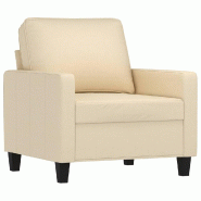 VidaXL Fauteuil Crème 60 cm Tissu Modèle Vervelionne - Matériau naturel 359149