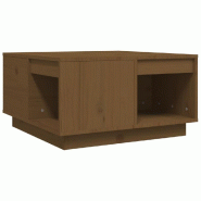 VidaXL Table basse Marron miel 60x61x32,5 cm Bois massif de pin Modèle Polaris Riviera - 814532