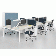 Bureau bench 6 personnes en bois blanc pas cher Bureau bench 6 personnes en bois blanc pas cher