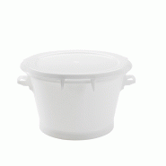 Couvercle plat pour conteneur alimentaire HACCP 75L Gilac - Blanc_0