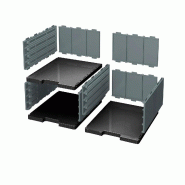 Exacompta MODULODOC élément de base cases jumbo ECOBlack noir/gris souris - gris 360714D