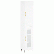Helloshop26 - Buffet bahut commode armoire meuble de rangement organisateur cuisine salle de séjour salon haut 34,5 x 34 x 180 cm 02_0032386 - métal