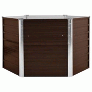Helloshop26 - Jardinière lit surélevé plantes fleurs jardin marron 129 x 129 x 77 cm acier galvanisé 02_0001215 - 3000075841536 Helloshop26 - Jardinière lit surélevé plantes fleurs jardin marron 129 x 129 x 77 cm acier galvanisé 02_0001215 - 3000075841536