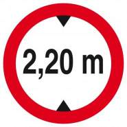 Interdit aux vehicules de plus de 2.20m de haut d.180mm TALIAPLAST | 627275 Interdit aux vehicules de plus de 2.20m de haut d.180mm TALIAPLAST | 627275