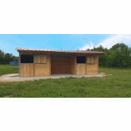 Pack box et abri chevaux - BOX011 - Conception Bois Français 100% Douglas, Épaisseur 48 mm