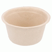 Pot à sauce bagasse naturelle 55cc Ø6x3cm - par 1000