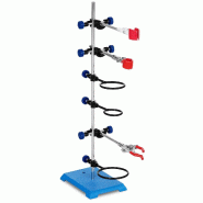 Steinberg Systems - Steinberg Systems Support À Pince De Laboratoire Pour Verrerie SBS-LS-200 (Tige 590 mm, Pinces 0-85 mm, Anneaux ø 60-100 mm, Noi