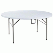 TABLE RONDE PLIANTE BLANCHE Ø 154 X H 74 CM