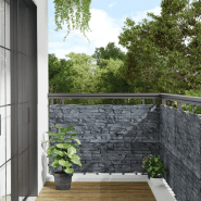 Vidaxl écran d'intimité de jardin aspect pierre de rebord gris pvc 4005468 Vidaxl écran d'intimité de jardin aspect pierre de rebord gris pvc 4005468