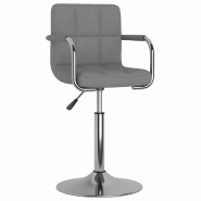 VidaXL Tabouret de bar Gris clair Tissu Modèle Aero Vent Élite - gris 334543