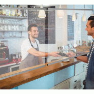 Écran Protec Susp. Transparent H 100 x L 150cm + 2 câbles 200cm - Réf.490733 Écran Protec Susp. Transparent H 100 x L 150cm + 2 câbles 200cm - Réf.490733