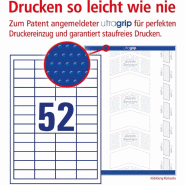 Avery Zweckform 5200 étiquettes multi-usages blanches, format 48 x 21 mm (100 feuilles A4 / cdt) - 3650