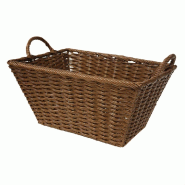 Bourriche polypro rectangle chocolat "8Kg" 41x31x20cm - par 5 Bourriche polypro rectangle chocolat "8Kg" 41x31x20cm - par 5
