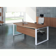 Bureau de direction Corpus Silver pied cadre plateau arrondi Bureau de direction Corpus Silver pied cadre plateau arrondi